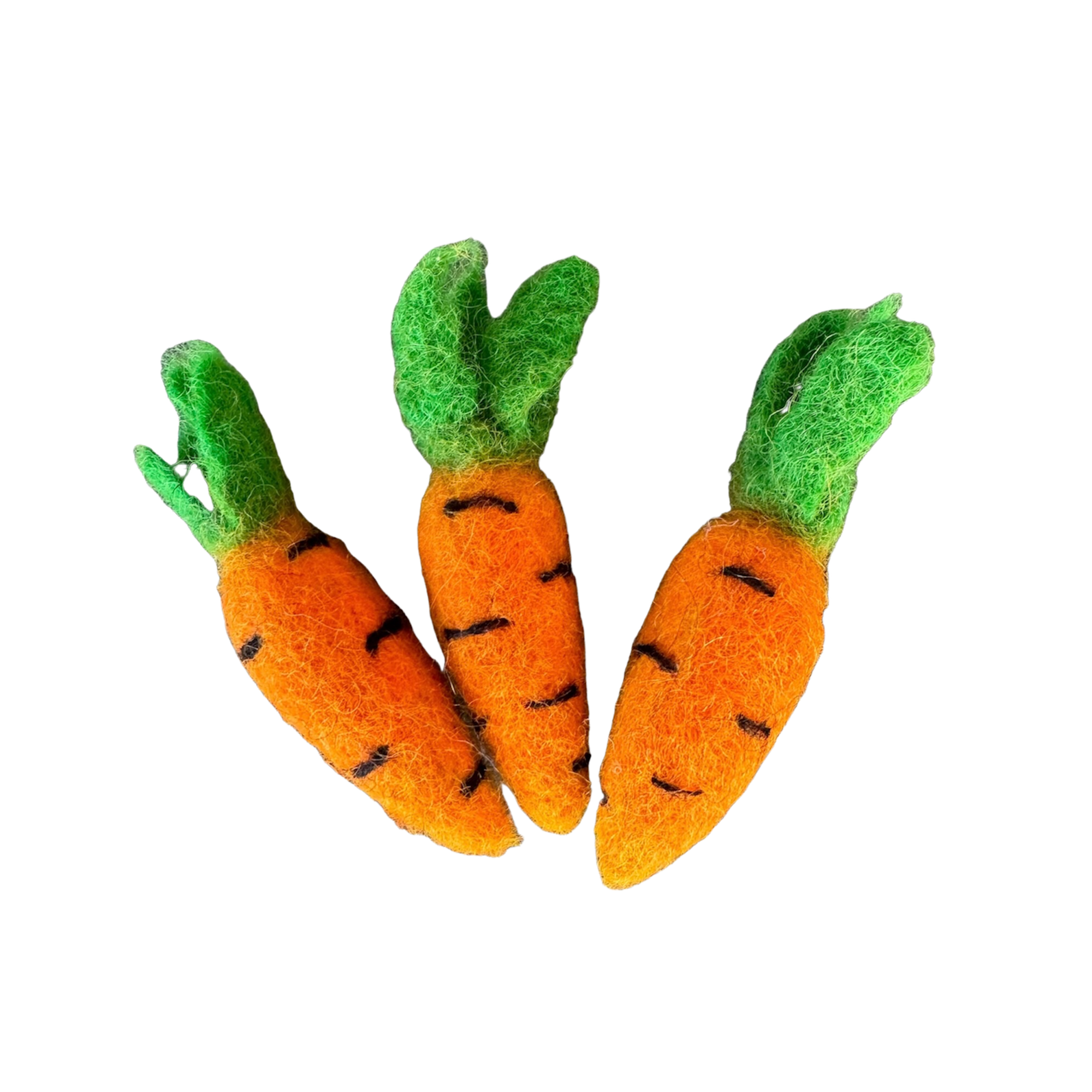 FELTED CAT TOY CARROTS